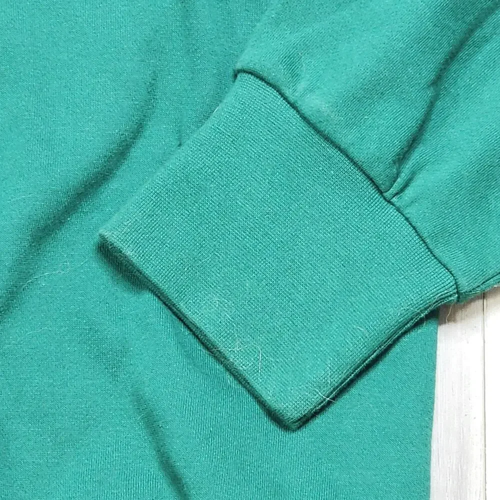 Adidas Sweatshirt Men's Medium Green Feelcozy Long Sleeve New